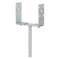 Base de poste ajustable con varilla