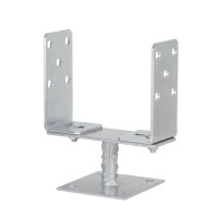 Adjustable postfoot with metal sheet