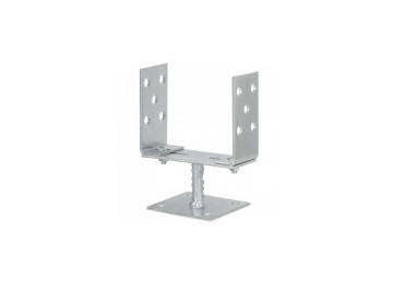 The column base is adjustable with a sheet