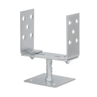 Adjustable postfoot with metal sheet