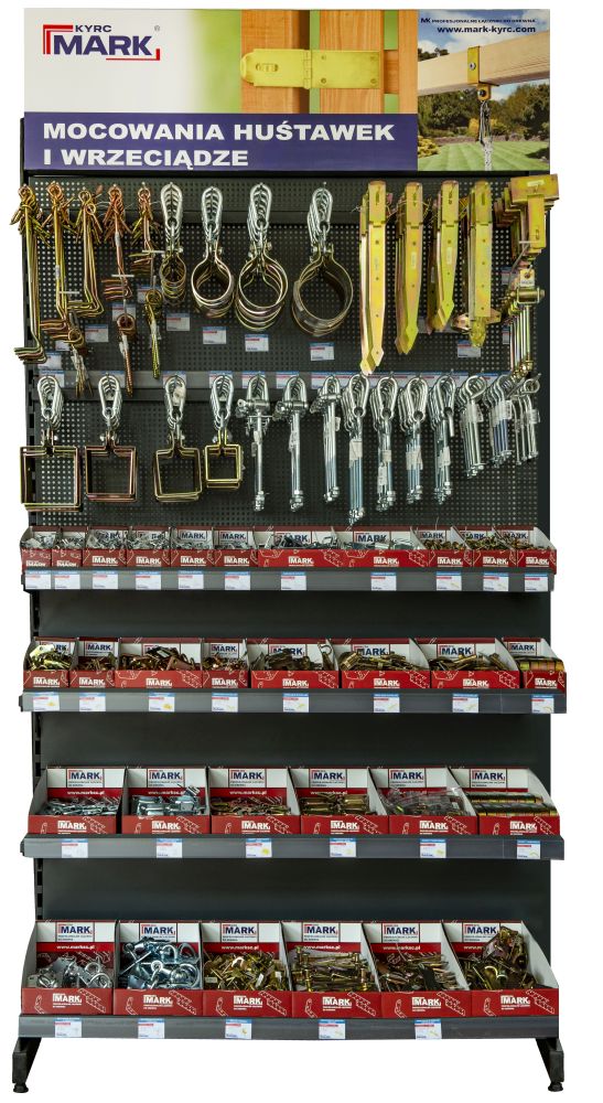 Regał: Mocowanie huśtawek i wrzeciądze